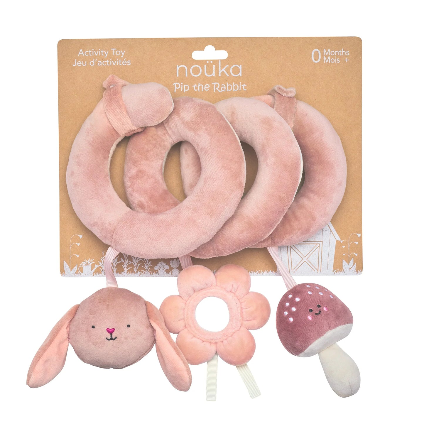 Plush Spiral Activity Toy- Pip the Rabbit
