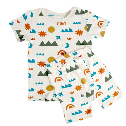 Organic Kids Shortie Pajamas- West Coast