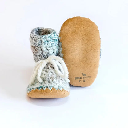 Handmade Wool Booties- Sea Glass