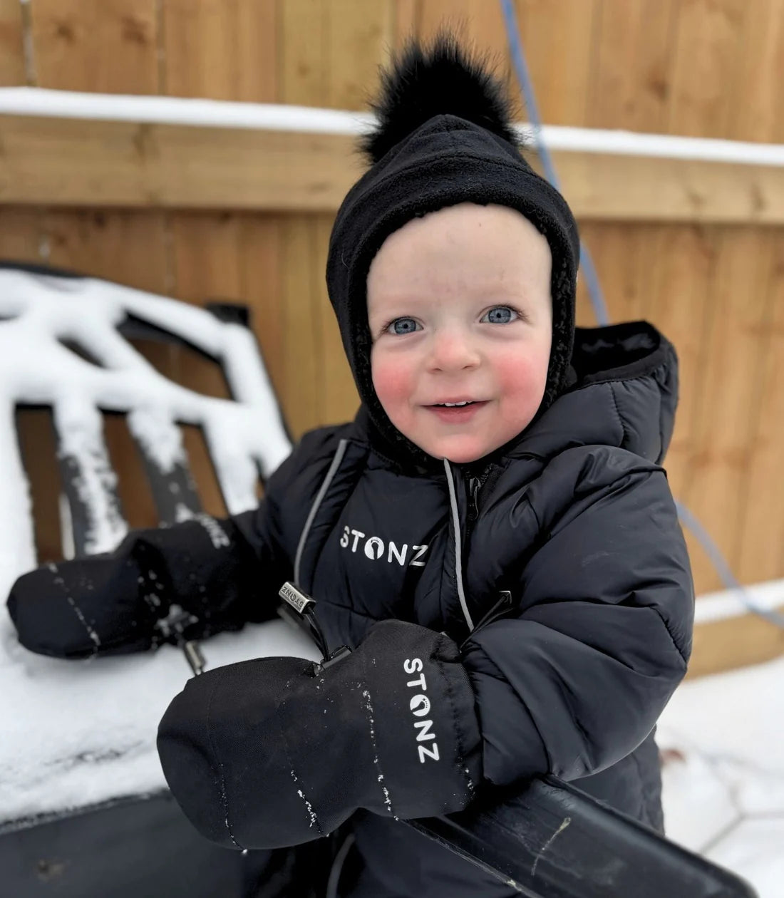 Baby Snow Mitts- Black