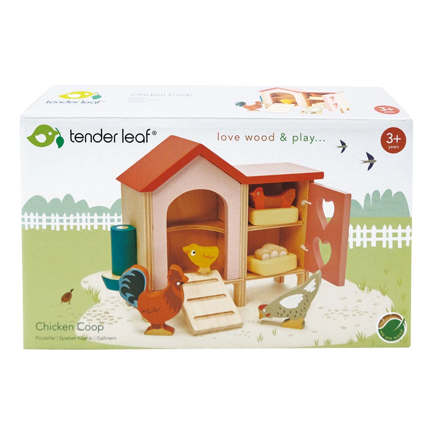 Wooden Chicken Coop Set