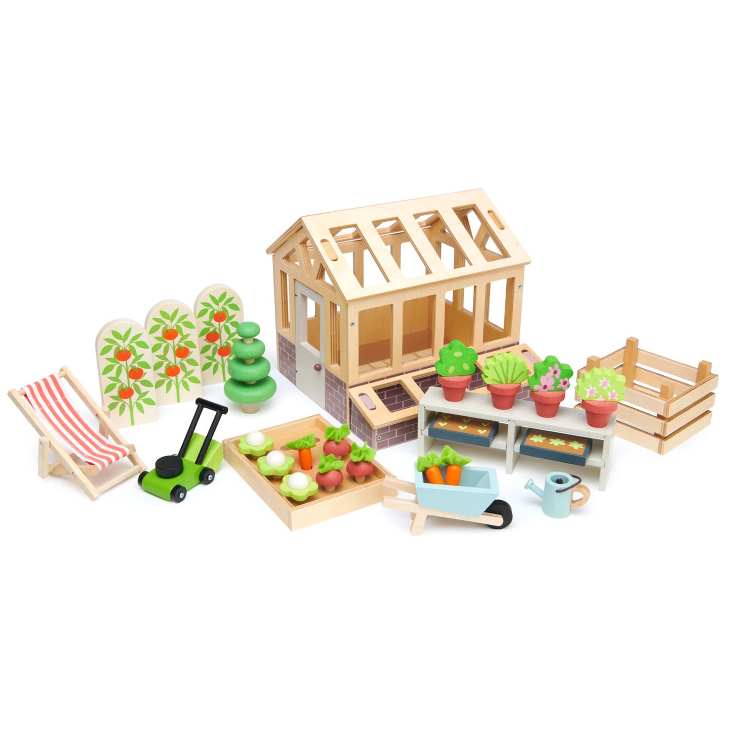 Wooden Greenhouse & Garden Set