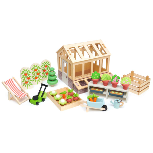 Wooden Greenhouse & Garden Set