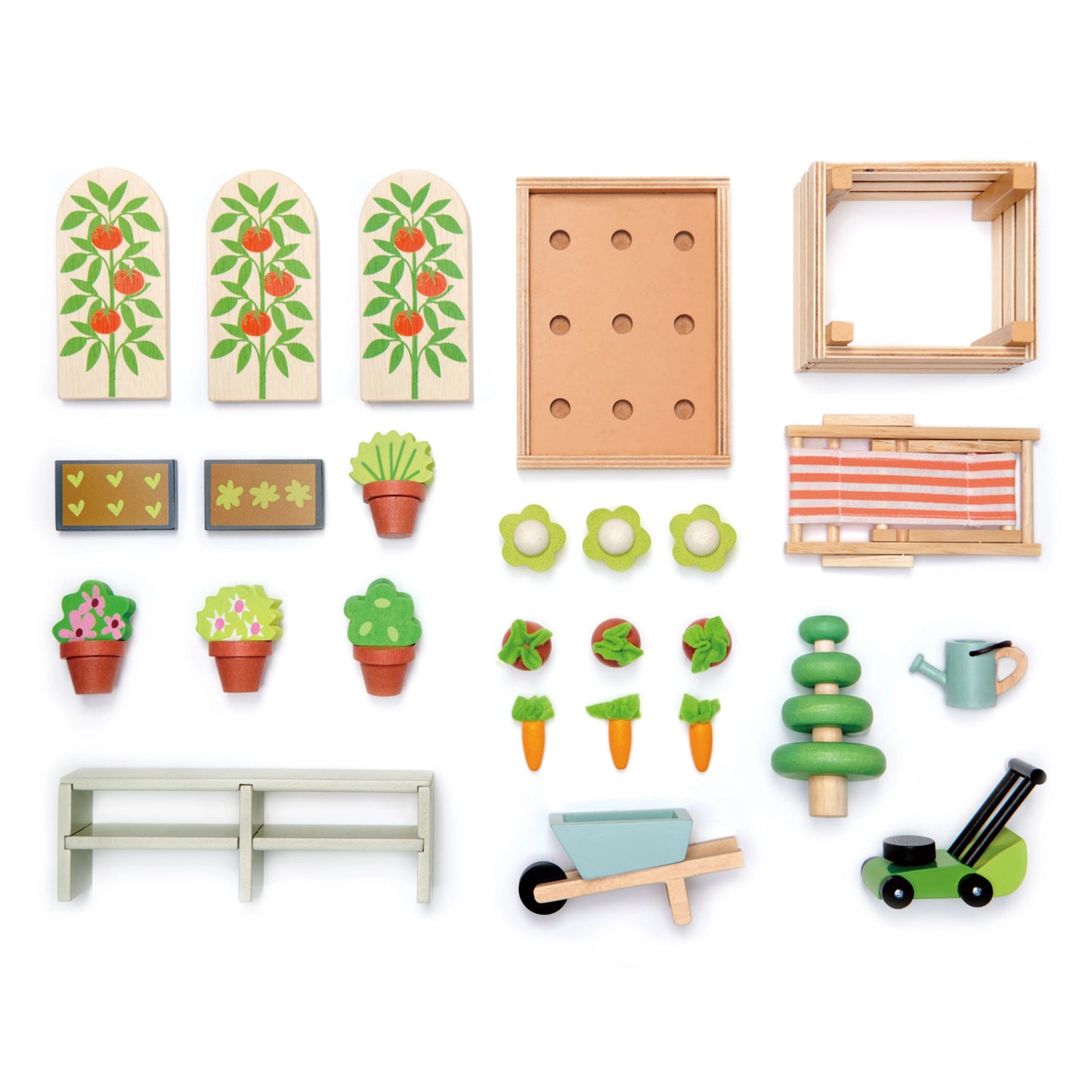 Wooden Greenhouse & Garden Set