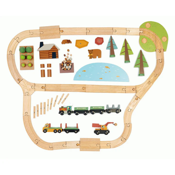 Wooden Wild Pines Train Set