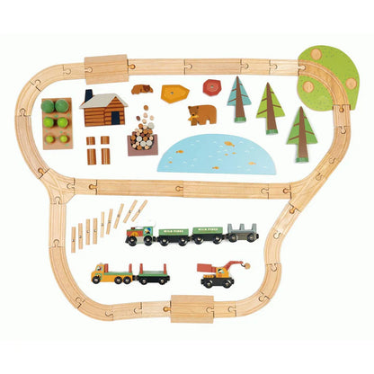Wooden Wild Pines Train Set