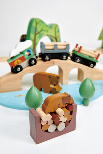 Wooden Wild Pines Train Set