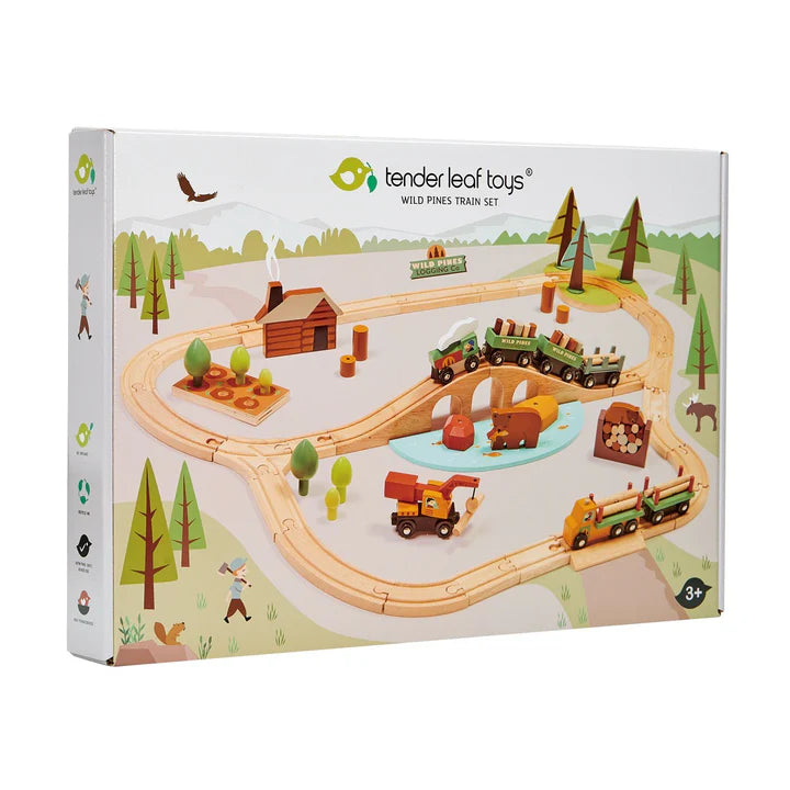Wooden Wild Pines Train Set