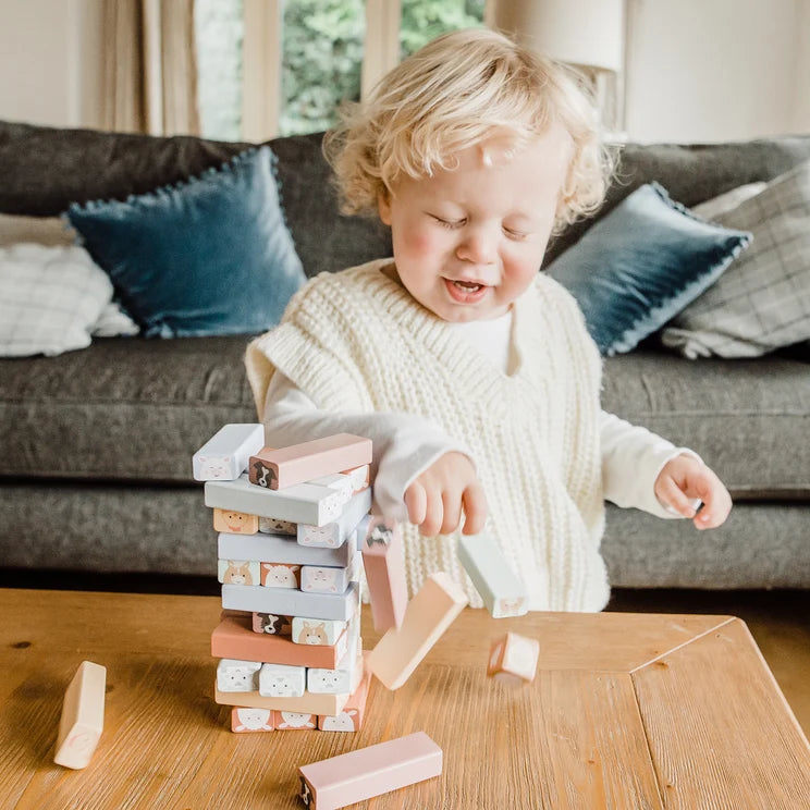 Farmyard Animal Wooden Tumbling Tower