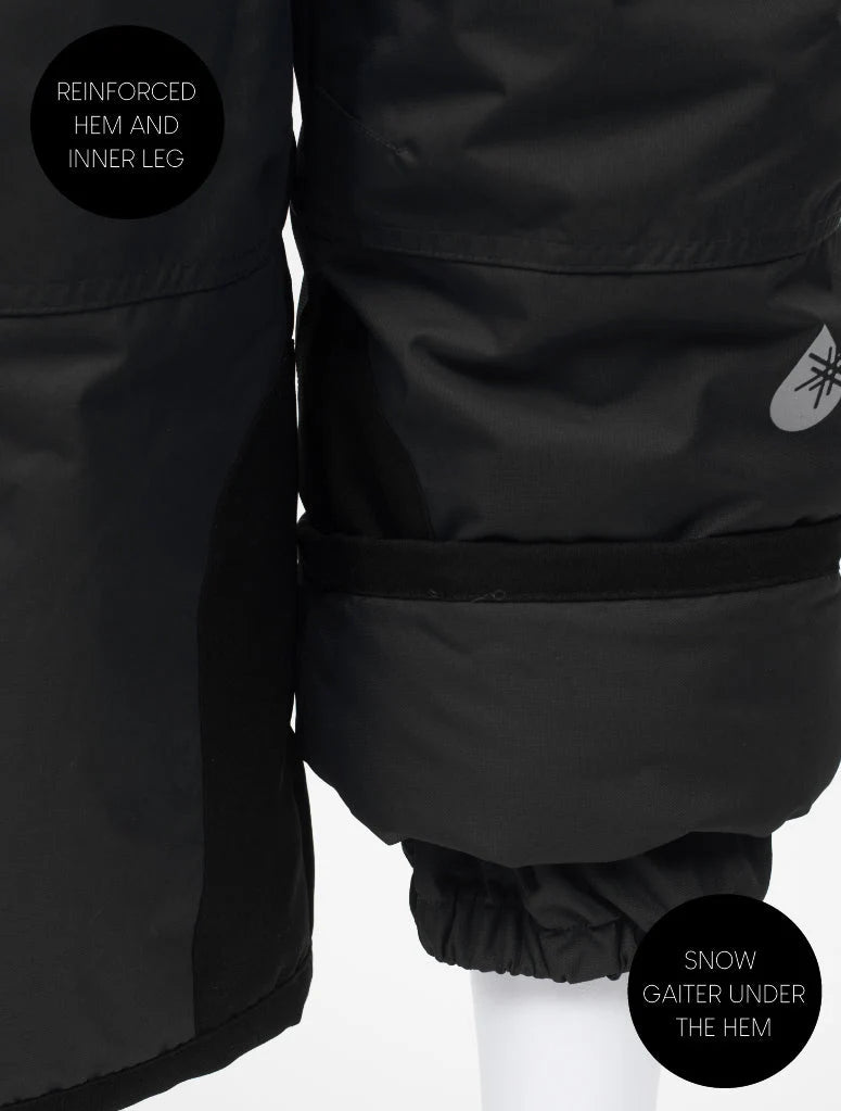 Snowrider Convertible Ski Pants- Black
