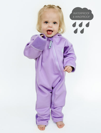 All-Weather Fleece Onesie- Periwinkle