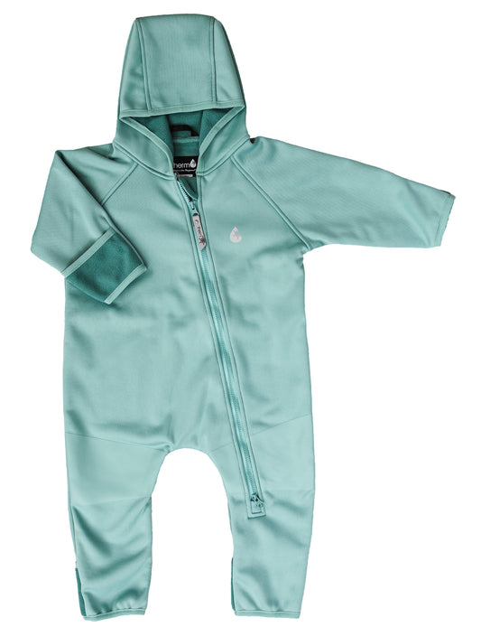 All-Weather Fleece Onesie- Seafoam