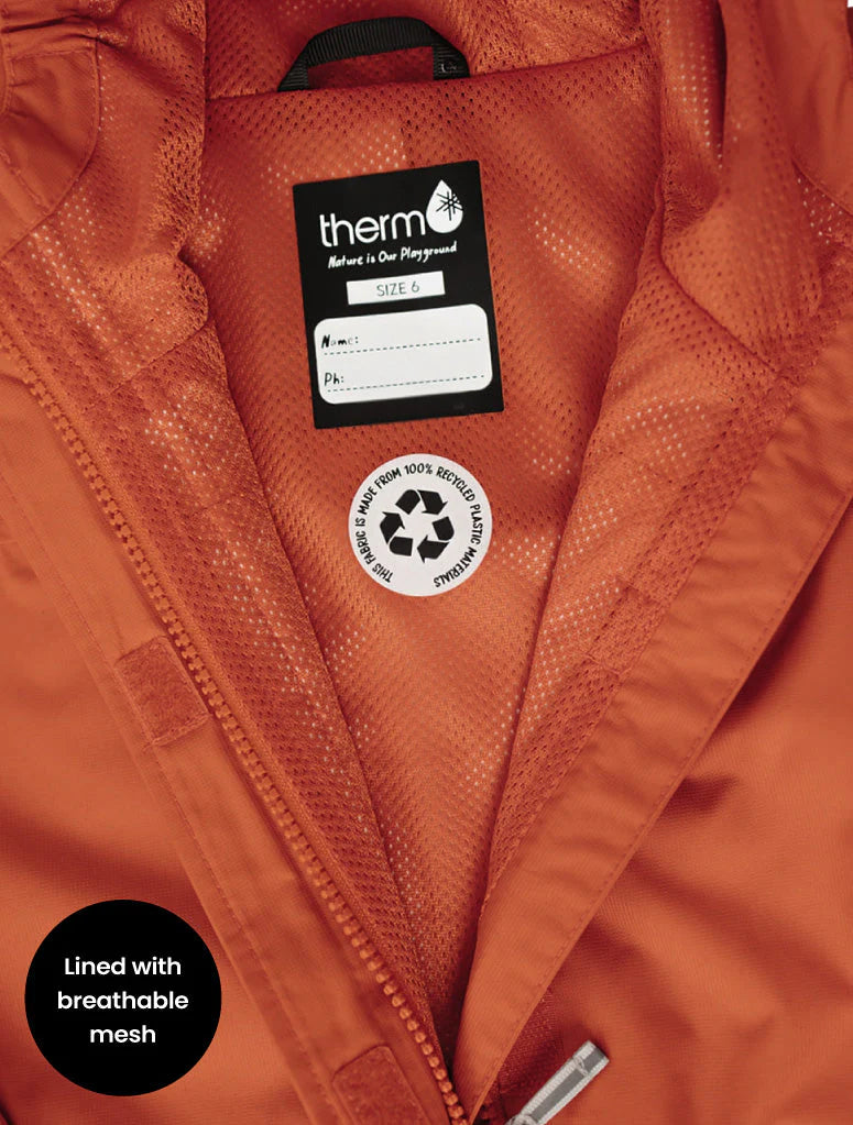 SplashMagic Rainshell Jacket- Burnt Orange/Space Pals