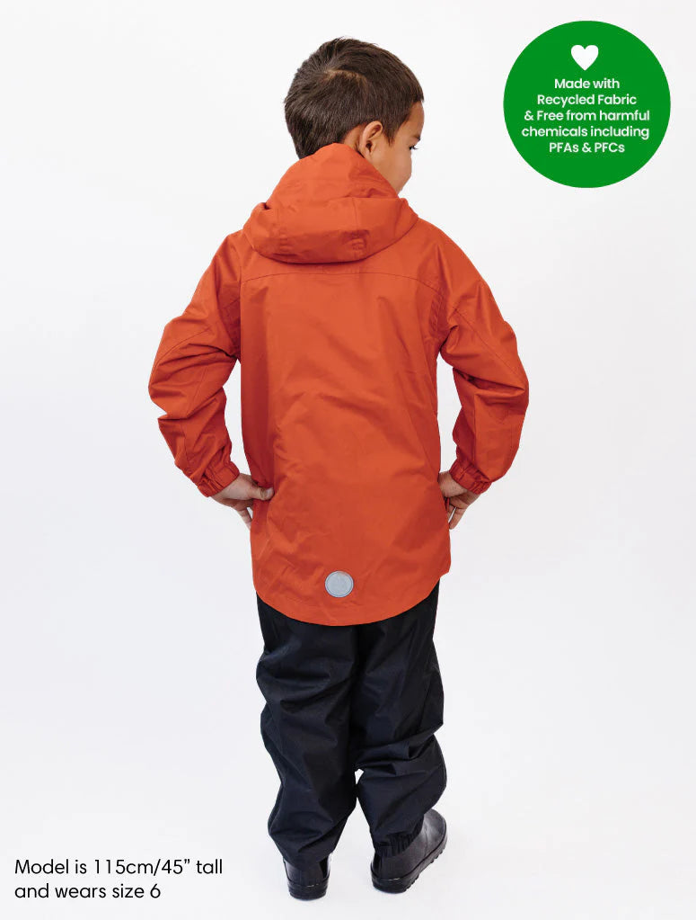 SplashMagic Rainshell Jacket- Burnt Orange/Space Pals