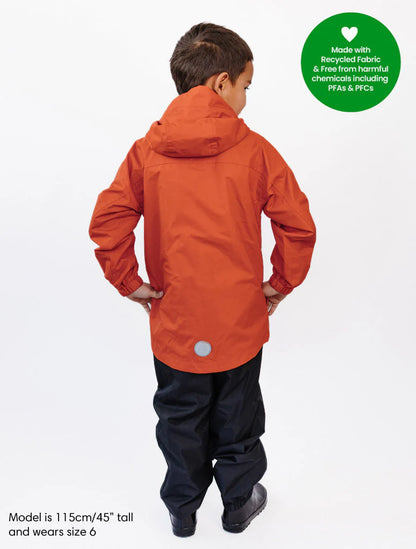 SplashMagic Rainshell Jacket- Burnt Orange/Space Pals
