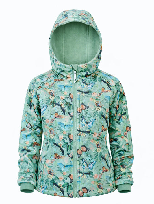 All-Weather Fleece Hoodie- Butterfly Meadow