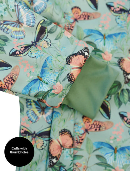 All-Weather Fleece Hoodie- Butterfly Meadow