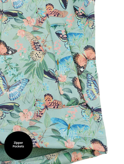 All-Weather Fleece Hoodie- Butterfly Meadow