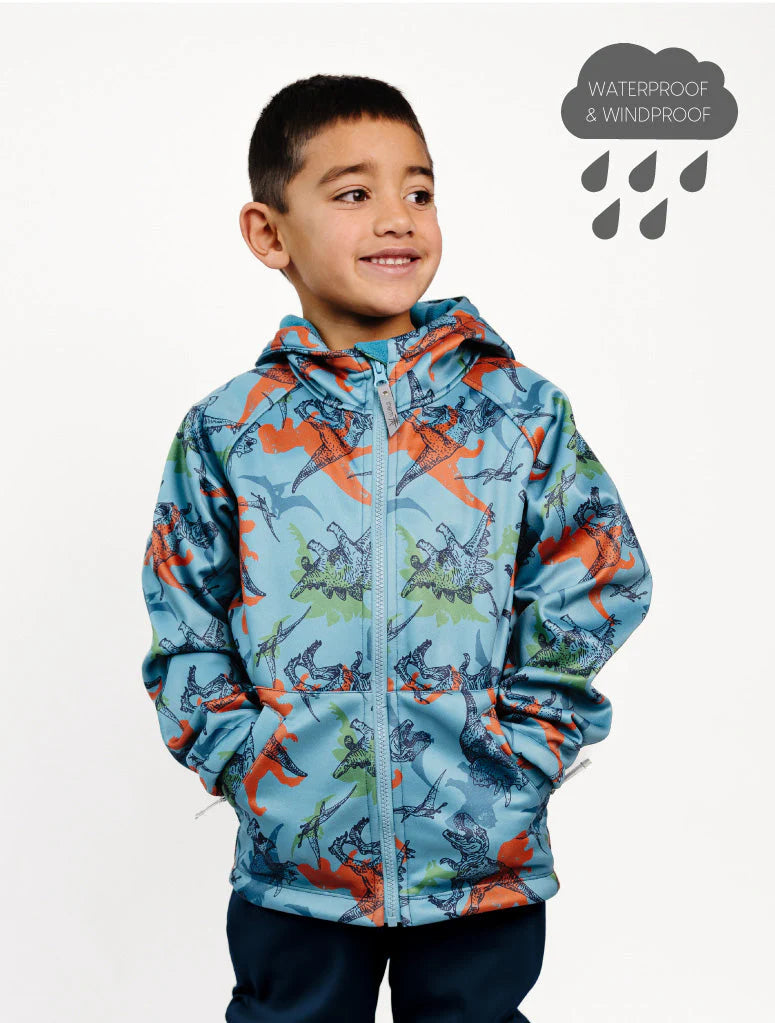 All-Weather Fleece Hoodie- Dino