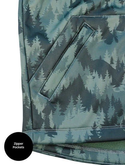 All-Weather Fleece Hoodie- Forest Camo