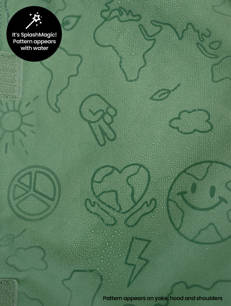 SplashMagic Hydracloud Puffer Jacket- Forest Moss/Happy Earth