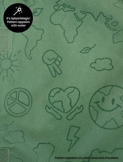 SplashMagic Hydracloud Puffer Jacket- Forest Moss/Happy Earth