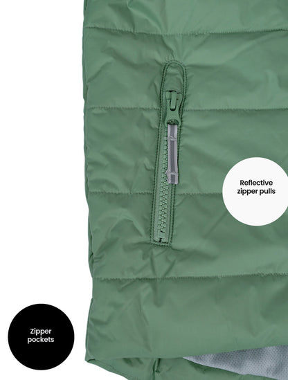 SplashMagic Hydracloud Puffer Jacket- Forest Moss/Happy Earth