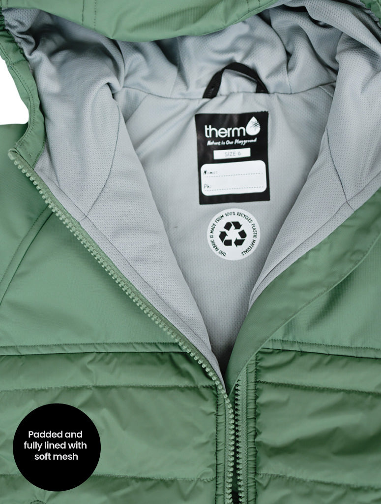 SplashMagic Hydracloud Puffer Jacket- Forest Moss/Happy Earth