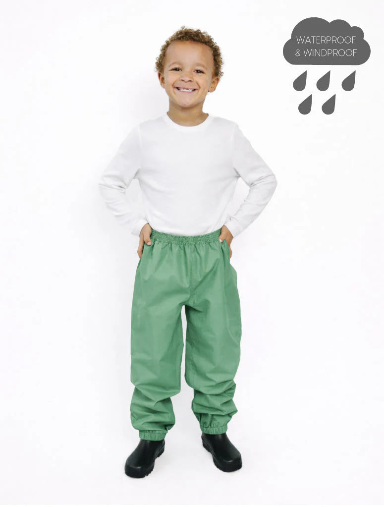 Forest Moss Shell Splash Pants