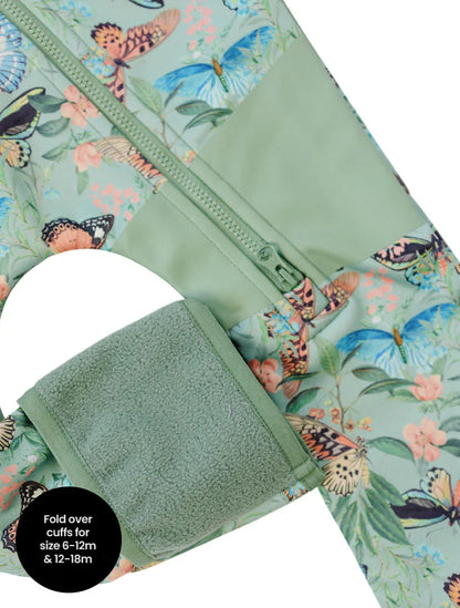 All-Weather Fleece Onesie- Butterfly Meadow