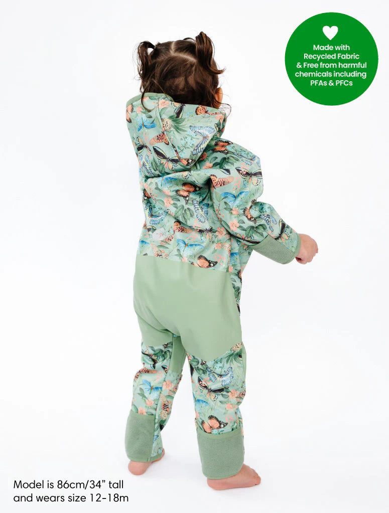 All-Weather Fleece Onesie- Butterfly Meadow