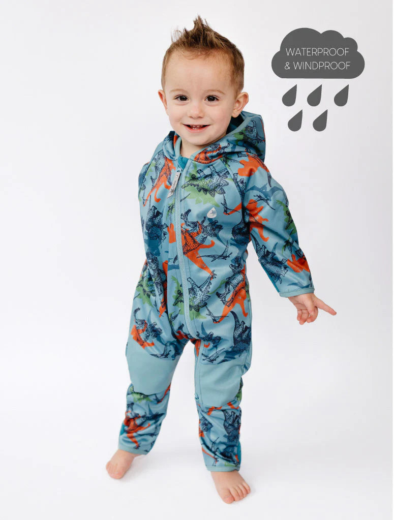 All-Weather Fleece Onesie- Dino