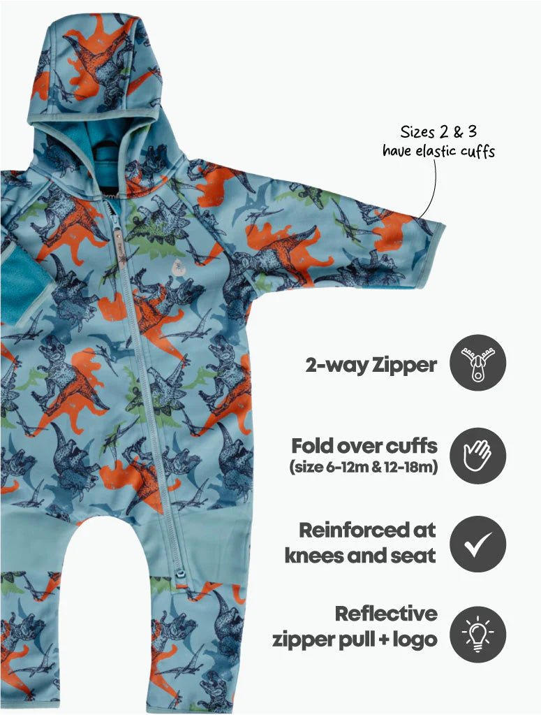 All-Weather Fleece Onesie- Dino