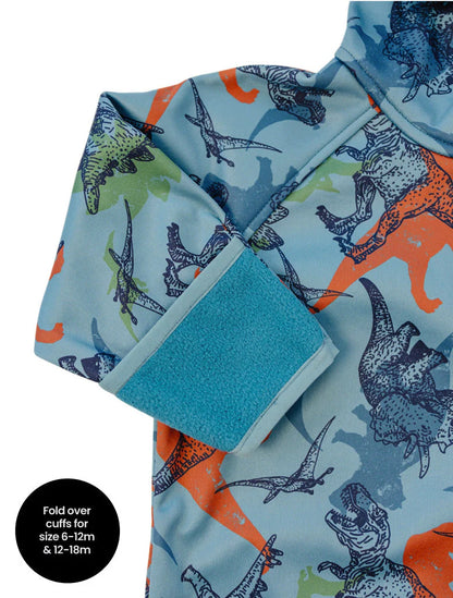 All-Weather Fleece Onesie- Dino