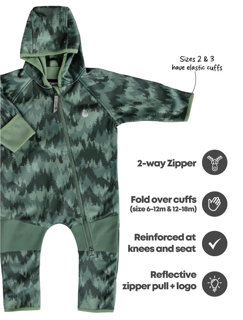 All-Weather Fleece Onesie- Forest Camo