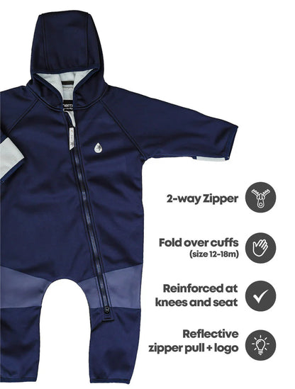 All-Weather Fleece Onesie- Navy