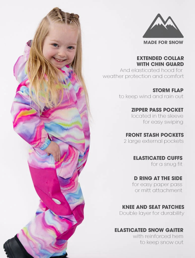 Snowrider 1pc. Snowsuit- Rainbow Wave