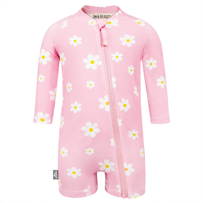 Sun & Splash UV Jumpsuit- Pink Daisy