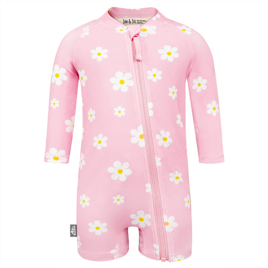 Sun & Splash UV Jumpsuit- Pink Daisy