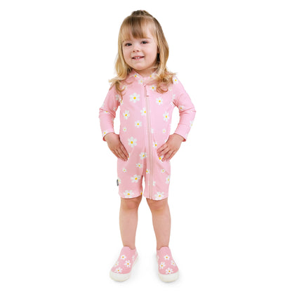 Sun & Splash UV Jumpsuit- Pink Daisy
