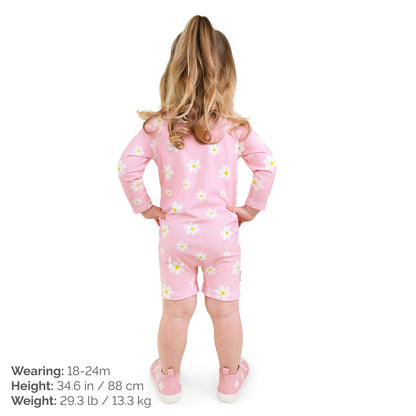 Sun & Splash UV Jumpsuit- Pink Daisy