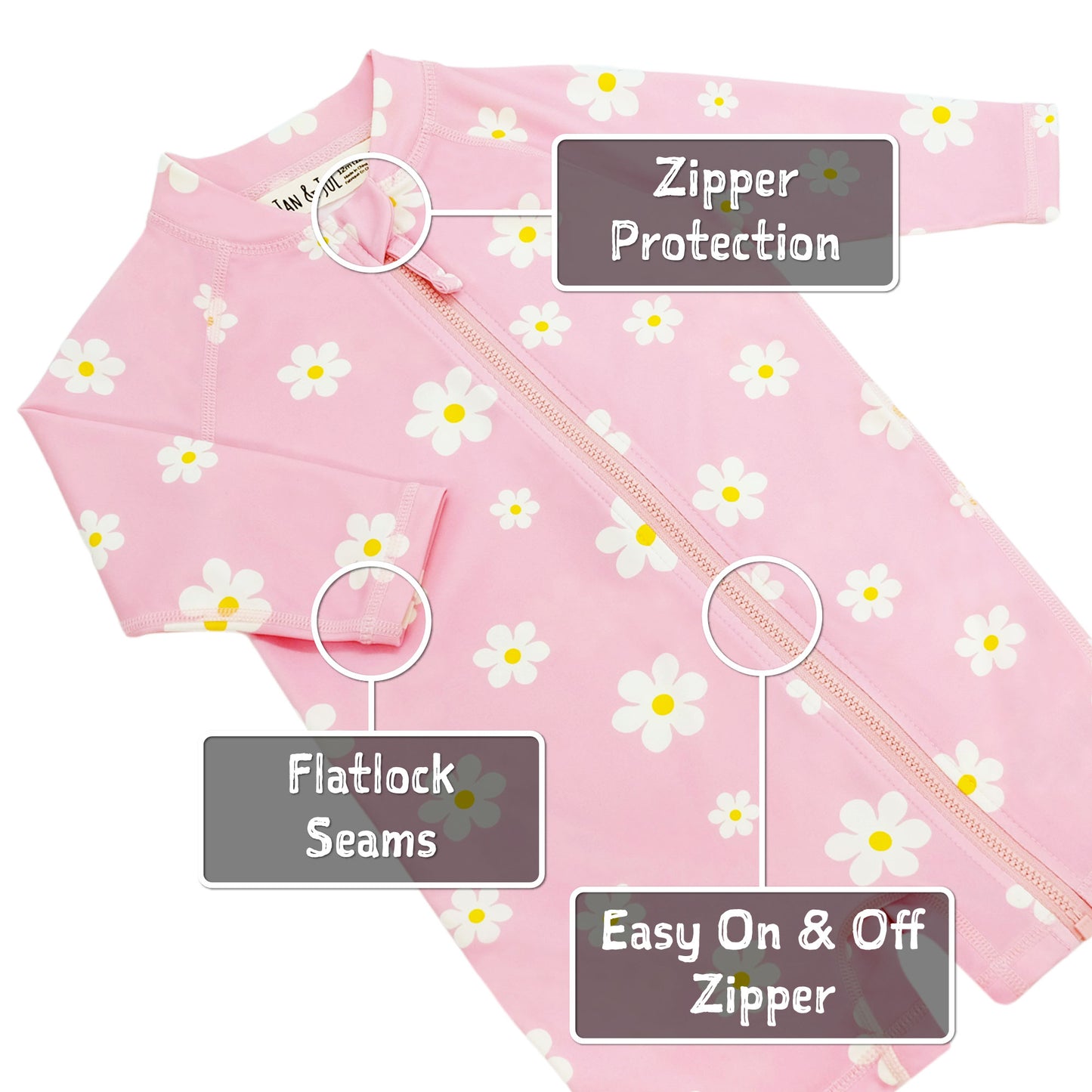 Sun & Splash UV Jumpsuit- Pink Daisy