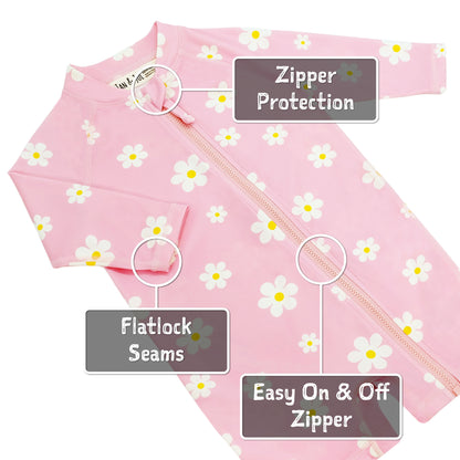 Sun & Splash UV Jumpsuit- Pink Daisy