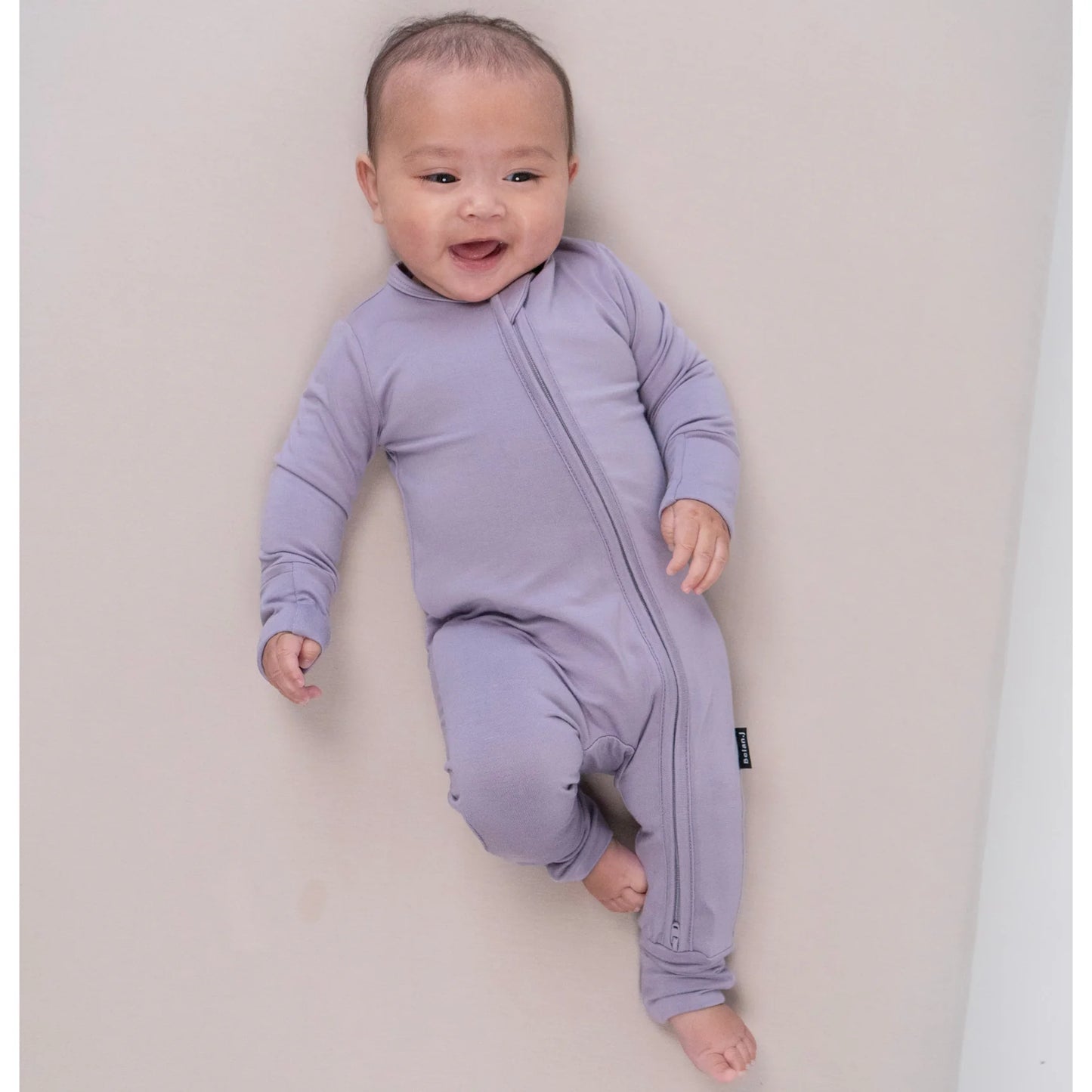 Bamboo Footless Zipper Sleeper- Periwinkle