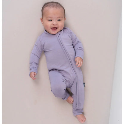 Bamboo Footless Zipper Sleeper- Periwinkle