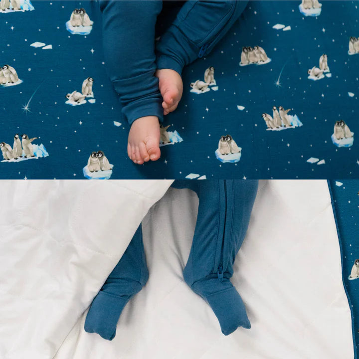 Bamboo Footless Zipper Sleeper- Night Sky