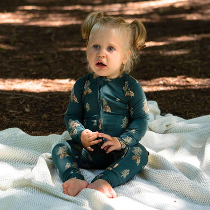 Bamboo Footless Zipper Sleeper- Owls