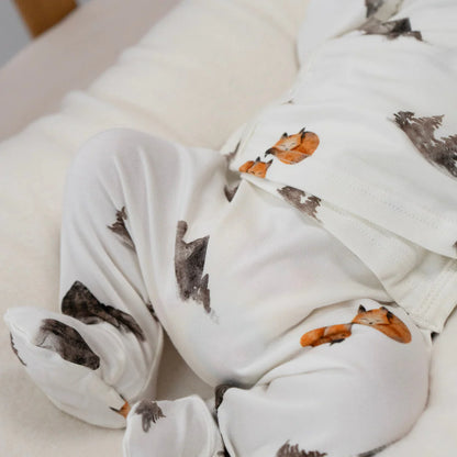 Bamboo Take Me Home Kimono Set- Foxes