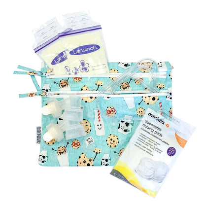 Wet/Dry Waterproof Storage Bag- Milk & Cookies
