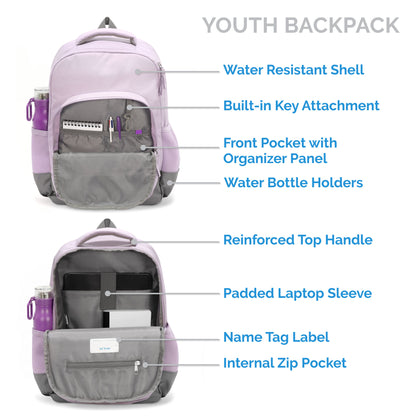Youth Backpack- Lilac